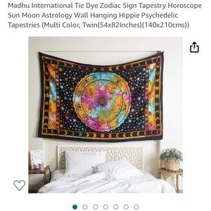 Tie dye Zodiac Astrology Tapestry decor